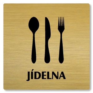 Jídelna, 118x118mm, zlatá, Nevada